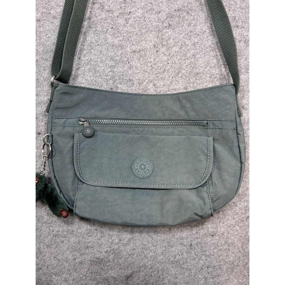 Kipling SYRO Adjustable Crossbody Shoulder Bag, + Monkey Keychain green